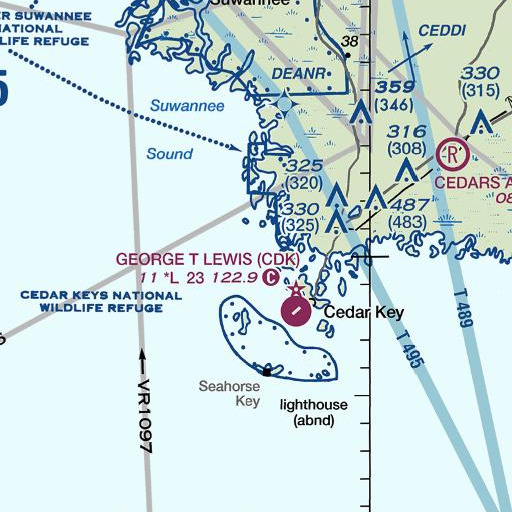 FAA VFR chart of Pelican Reef, FL