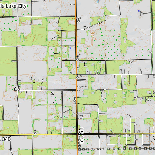 OpenTopoMap map of Pierce Chapel, FL