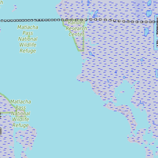 OpenTopoMap map of Reckems Point, FL