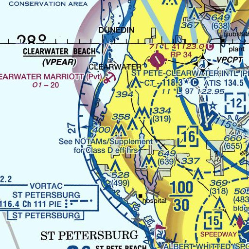 FAA VFR chart of Ridgecrest Elementary School, FL