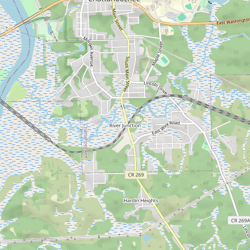 OpenStreetMap map of River Junction, FL