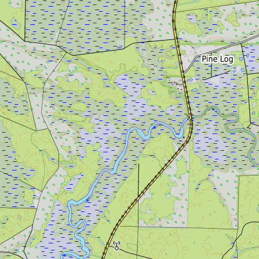 OpenTopoMap map of Roberts Creek, FL