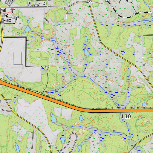 OpenTopoMap map of Robinson Branch, FL