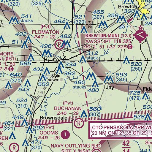 FAA VFR chart of Rocky Mound, FL