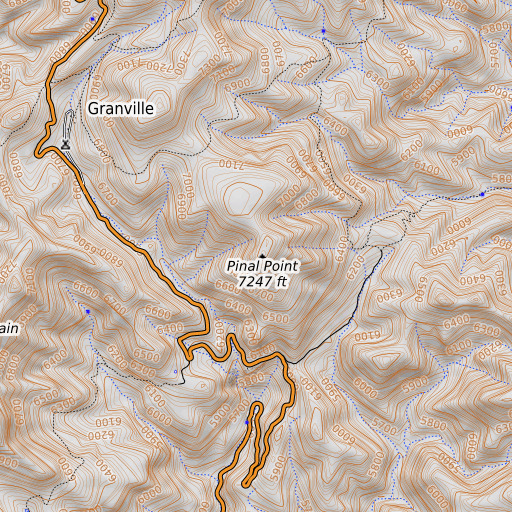 OpenTopoMap map of Final Point, AZ