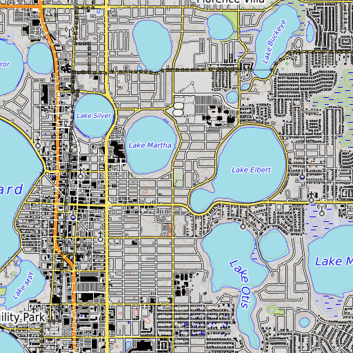 OpenTopoMap map of Rotary Park, FL