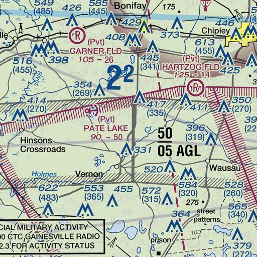 FAA VFR chart of Roundabout Island, FL