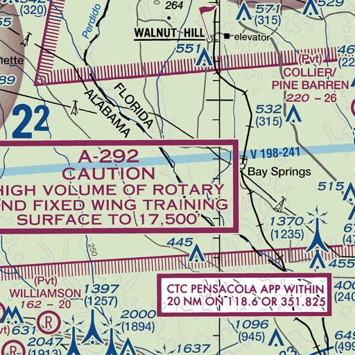 FAA VFR chart of Schoolhouse Branch, FL