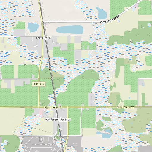 OpenStreetMap map of Shirttail Branch, FL