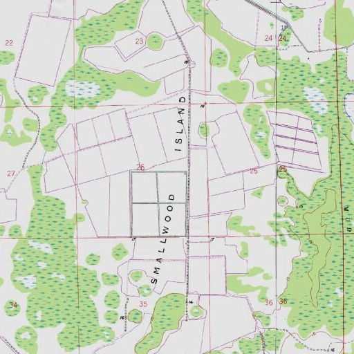 USGS 24K topo map of Smallwood Island, FL