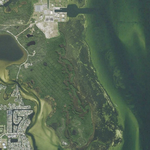 Aerial imagery of Snake Island, FL
