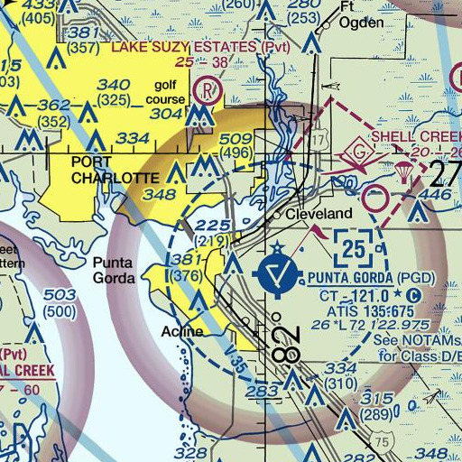 FAA VFR chart of Solana, FL