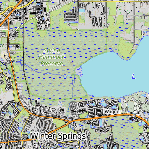 OpenTopoMap map of Soldier Creek, FL