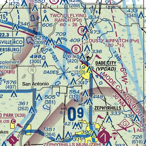 FAA VFR chart of Suwannee Lake, FL