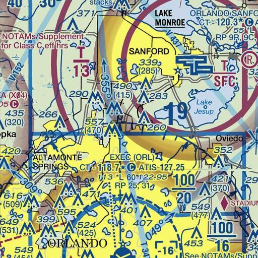 FAA VFR chart of Lake Talmo, FL