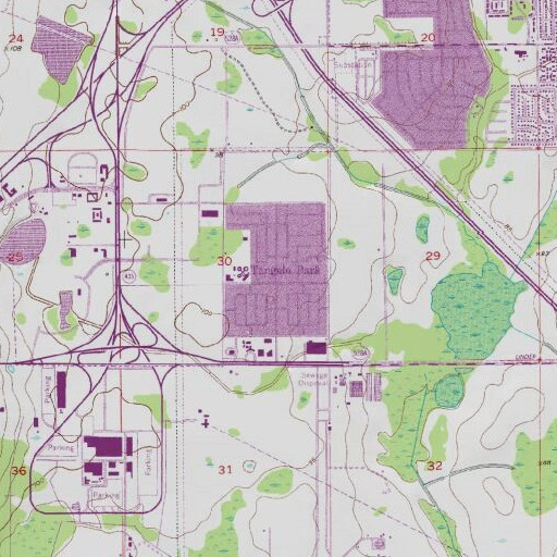 USGS 24K topo map of Tangelo Park, FL