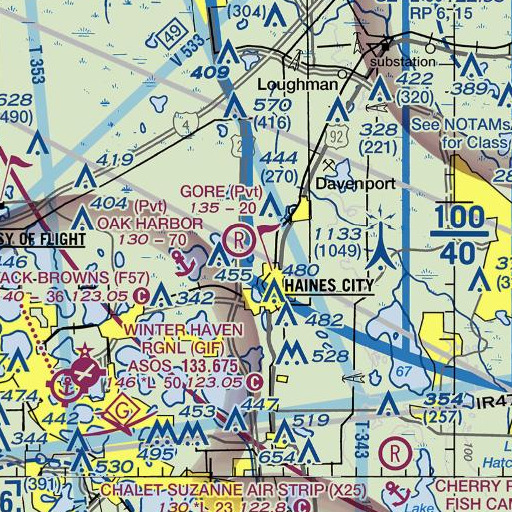 FAA VFR chart of Tower Lake, FL