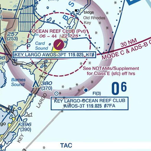 FAA VFR chart of Turtle Harbor, FL