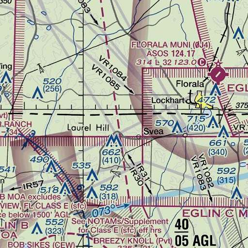 FAA VFR chart of Watson Bay, FL