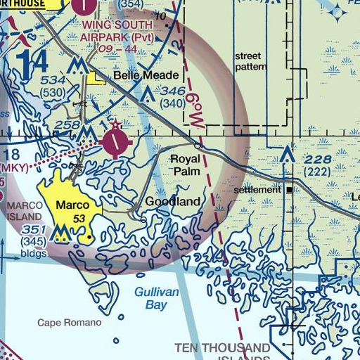 FAA VFR chart of West Palm Run, FL