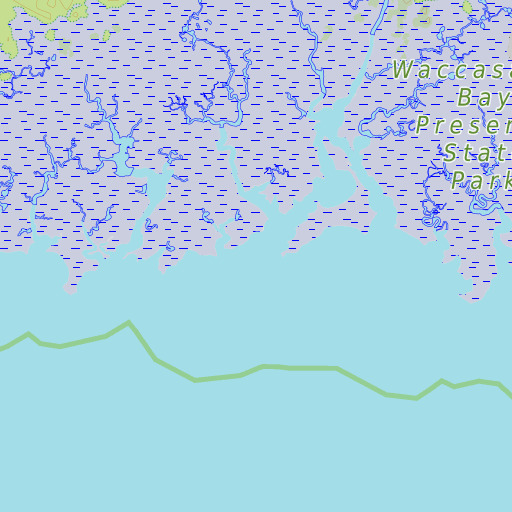 OpenTopoMap map of West Pass, FL