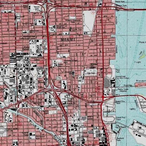 USGS 24K topo map of Phyllis Wheatley Elementary School, FL