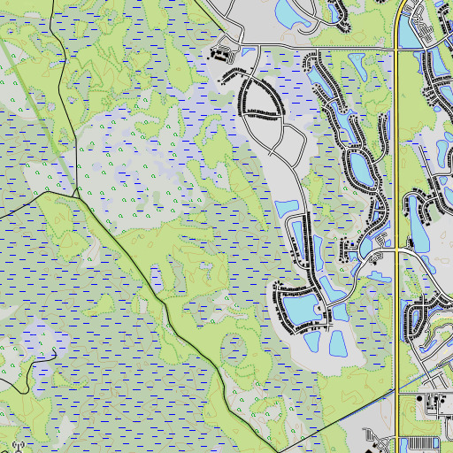OpenTopoMap map of White Strand, FL