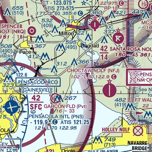FAA VFR chart of Whiteoak Bayou, FL