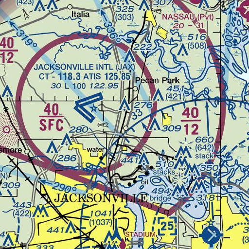 FAA VFR chart of Wolf Bay, FL