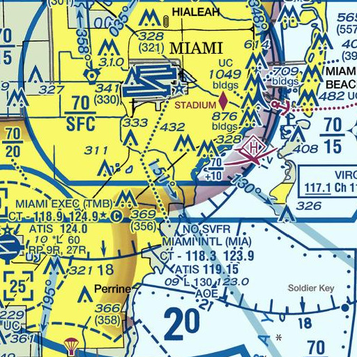 FAA VFR chart of Yacht Basin, FL