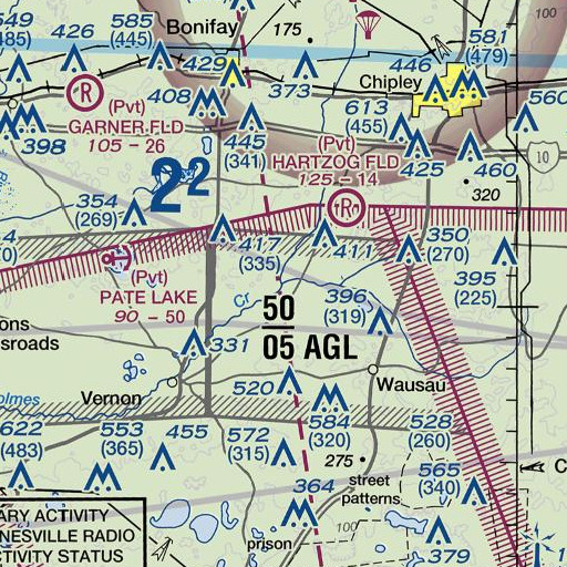 FAA VFR chart of Hard Labor Creek, FL