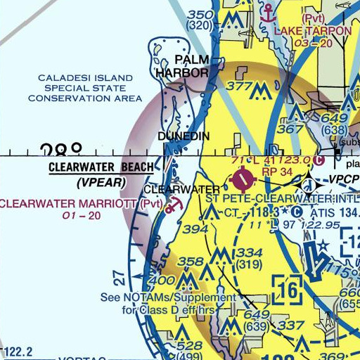 FAA VFR chart of Pasadees Key, FL