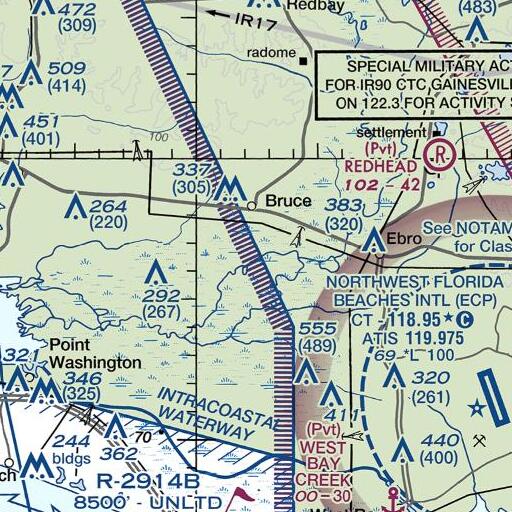 FAA VFR chart of Wise Bluff, FL