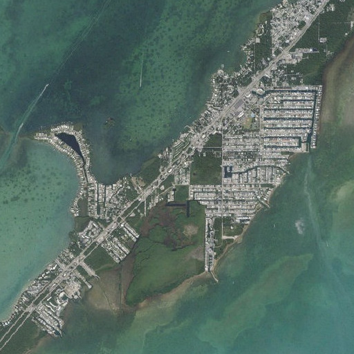 Aerial imagery of Key Largo, FL