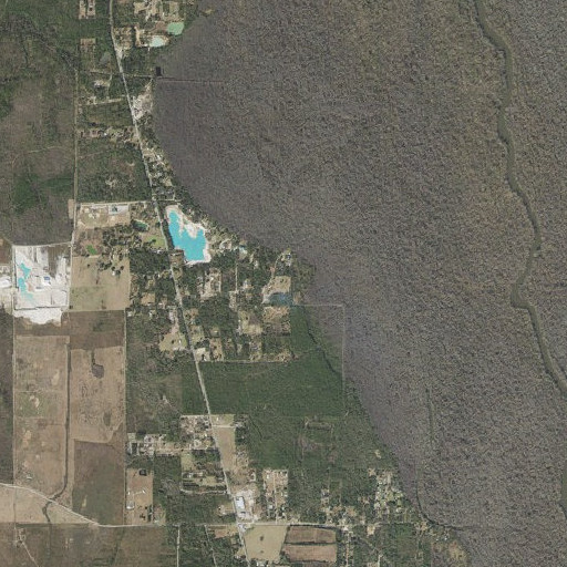 Aerial imagery of Roberts Cemetery, FL