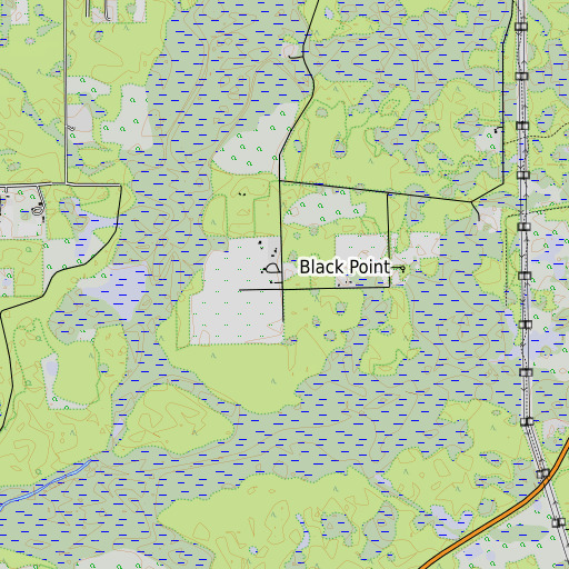 OpenTopoMap map of Black Point, FL
