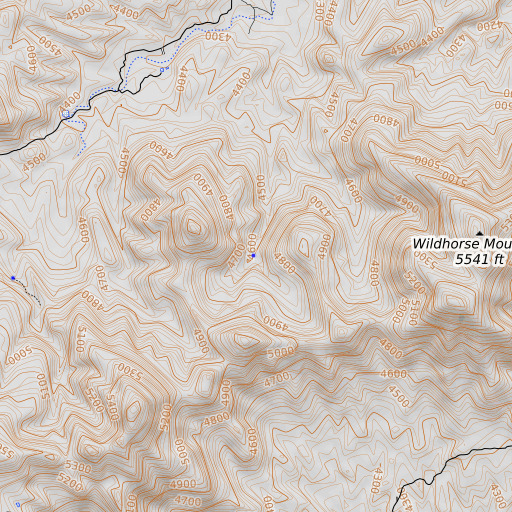 OpenTopoMap map of Grapevine Spring, AZ