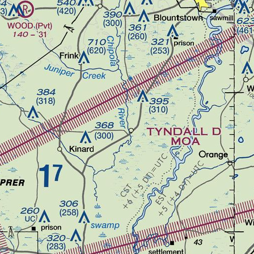 FAA VFR chart of Carter Landing, FL
