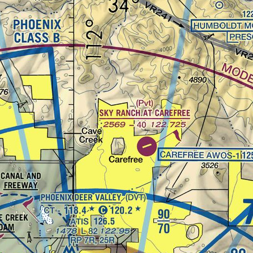 FAA VFR chart of Grapevine Spring, AZ