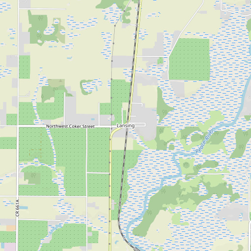 OpenStreetMap map of Lansing, FL