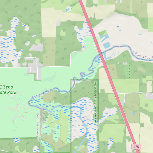 OpenStreetMap map of Vinzant Landing, FL