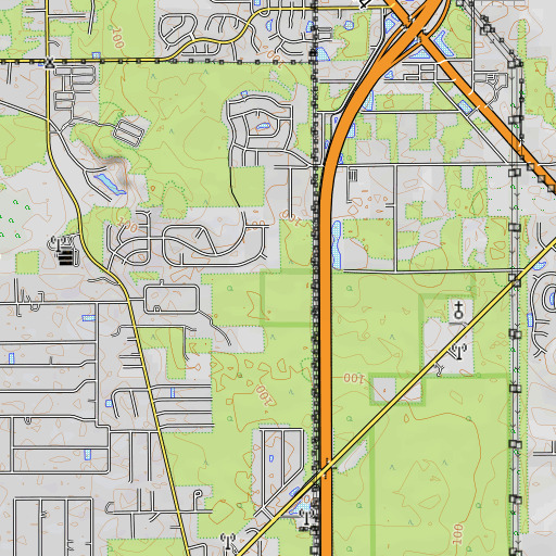 OpenTopoMap map of Citrus County, FL