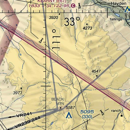 FAA VFR chart of Circle S Wash, AZ