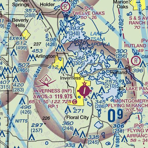 FAA VFR chart of Highland Square, FL