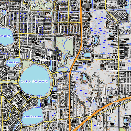 OpenTopoMap map of Du Pont Centre, FL