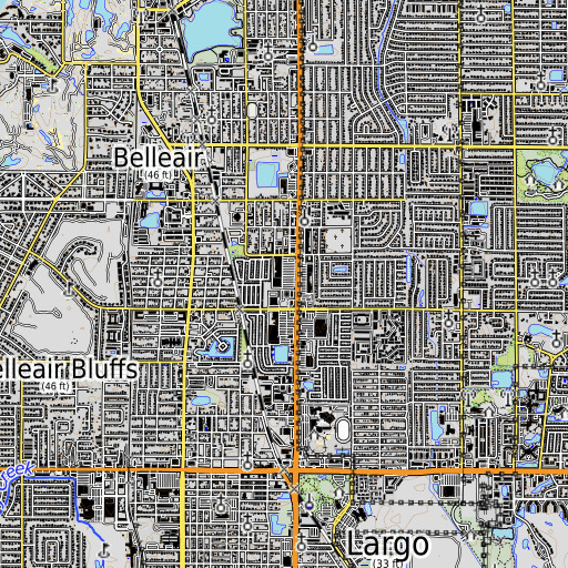 OpenTopoMap map of Sunshine Mall, FL