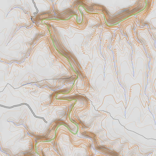 OpenTopoMap map of Hamilton Crossing, AZ