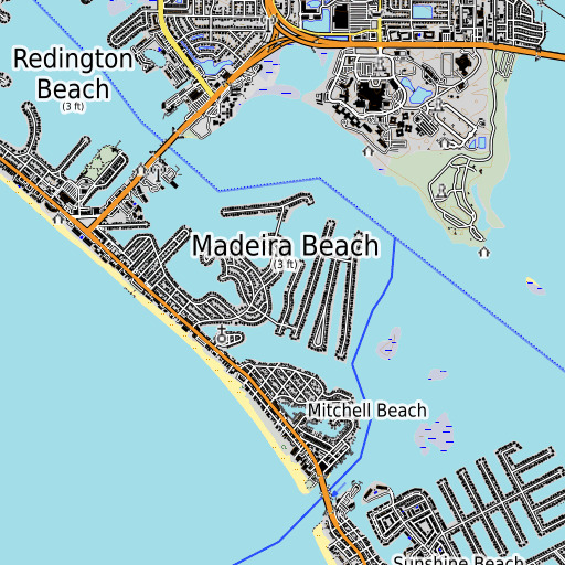 OpenTopoMap map of Crystal Island, FL
