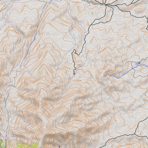 OpenTopoMap map of Harvey Spring, AZ