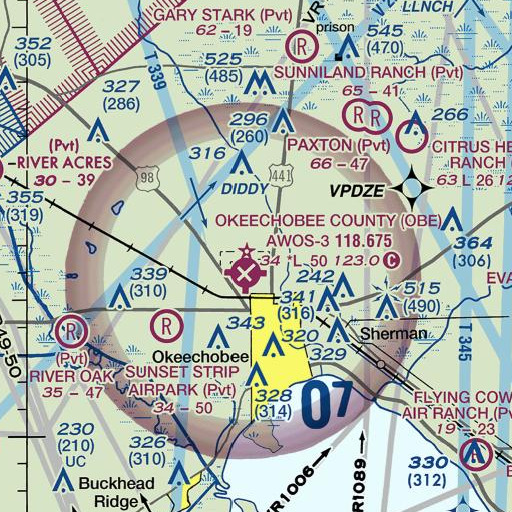 FAA VFR chart of North Elementary School, FL
